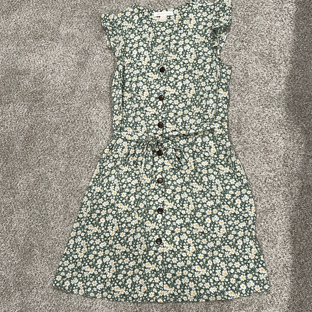 Women’s medium Monteau Los Angeles green floral dress